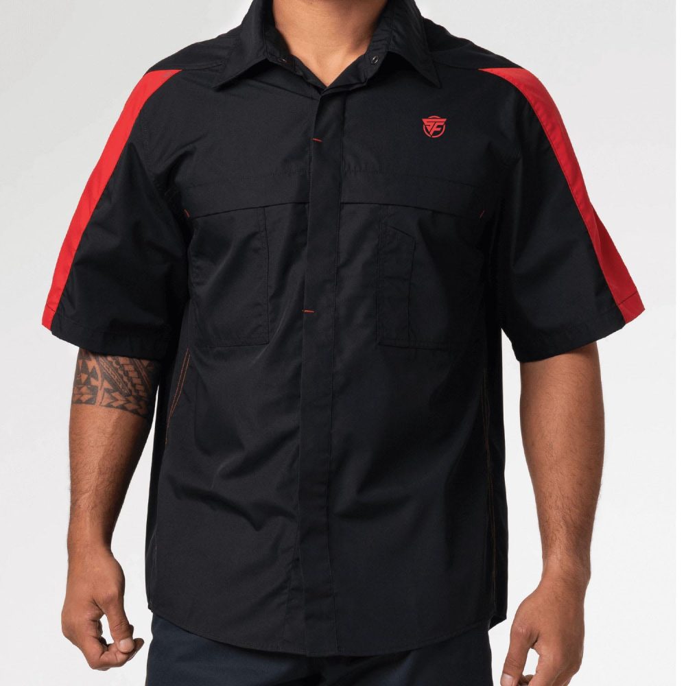 Pit Crew Short Sleeve Two-Tone Work Shirt