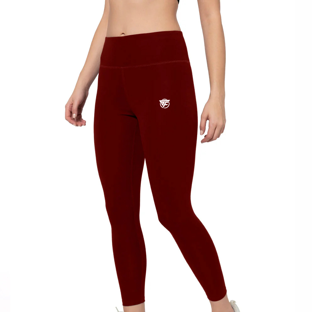 High Rise Active Leggings – Burgundy