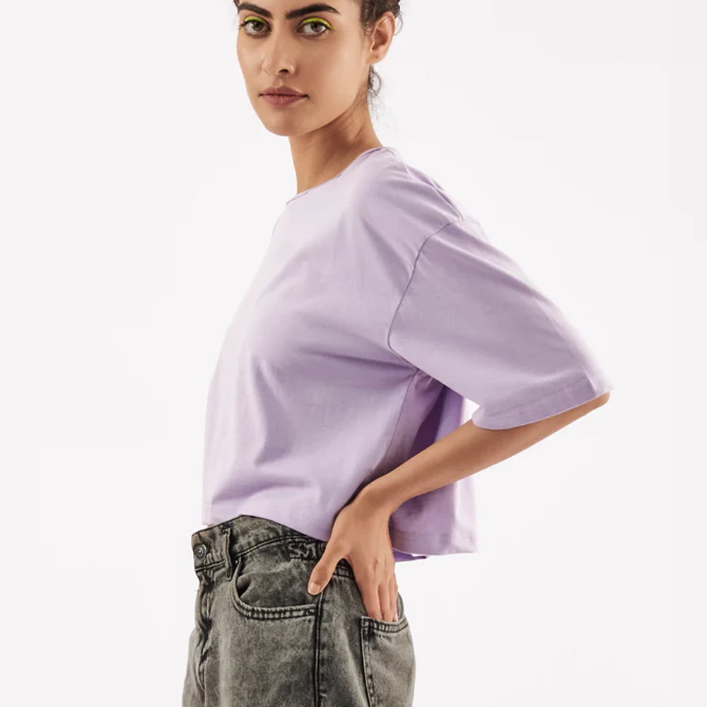 Women’s Relaxed Crop Top Purple