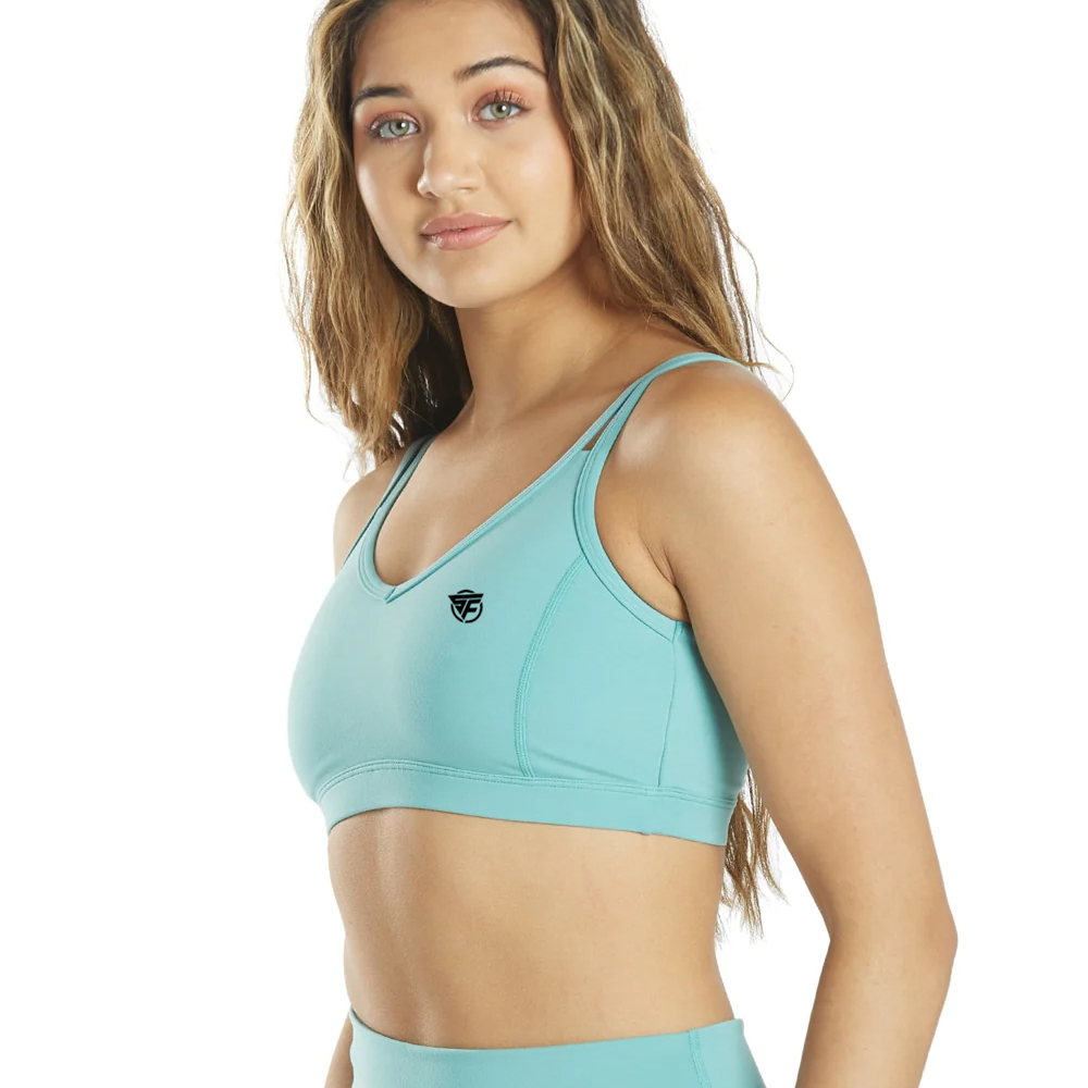 Radiant Solid Strappy Back Sports Bra